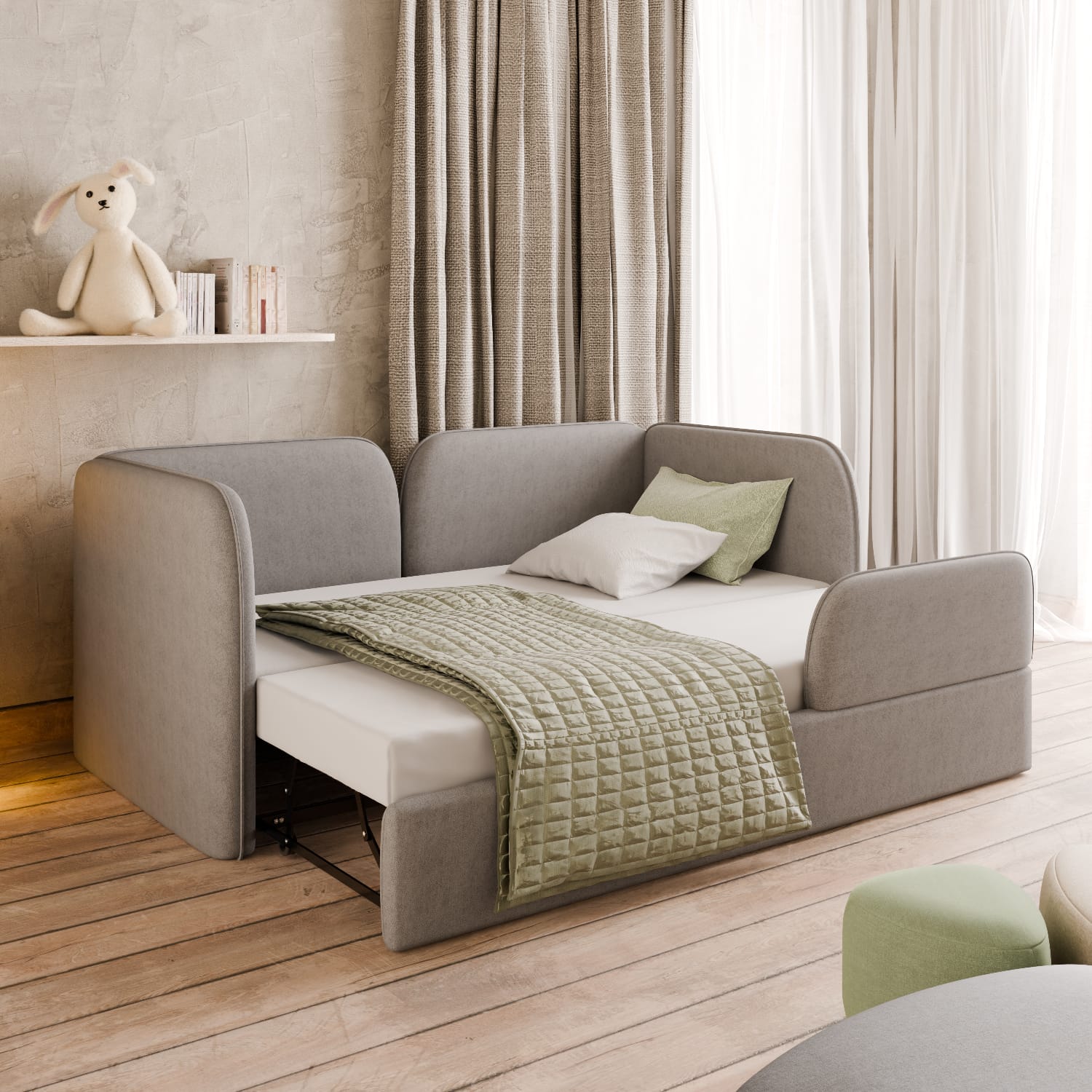 Łóżeczko dziecięce Naomi w wersji z dodatkowym równym spaniem - obrazek 2