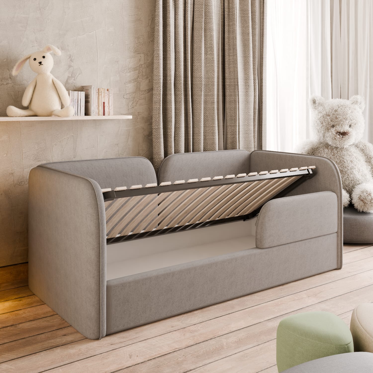 Łóżeczko dziecięce Naomi w wersji z dodatkowym równym spaniem - obrazek 3