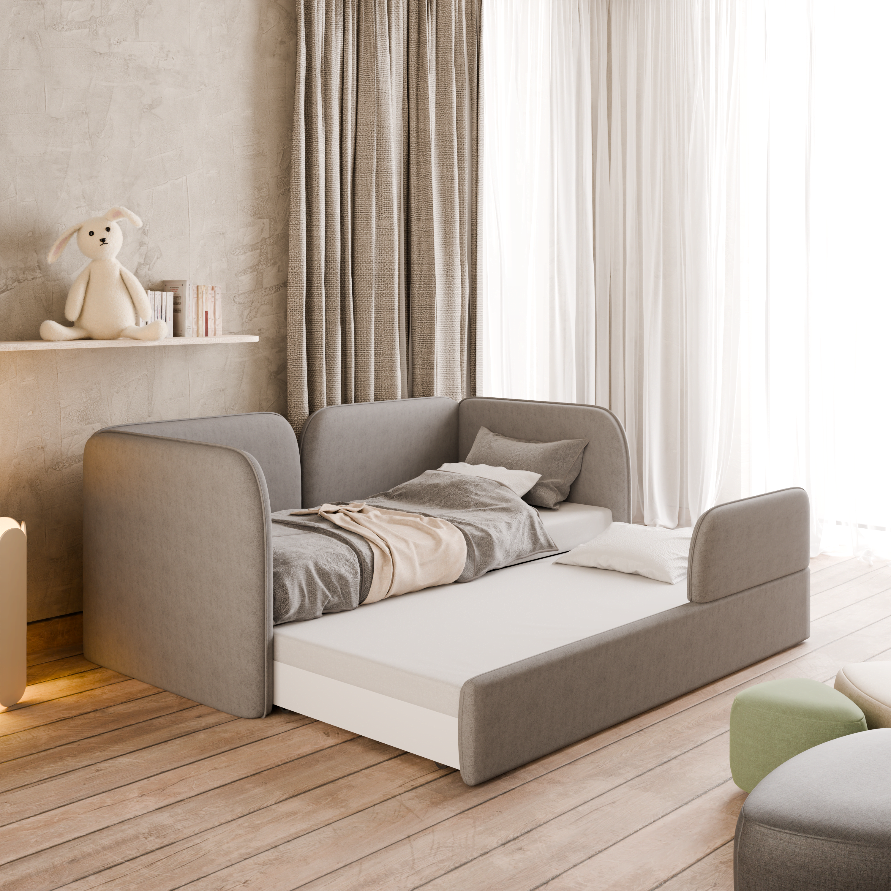 Łóżeczko dziecięce Naomi w wersji z dodatkowym równym spaniem